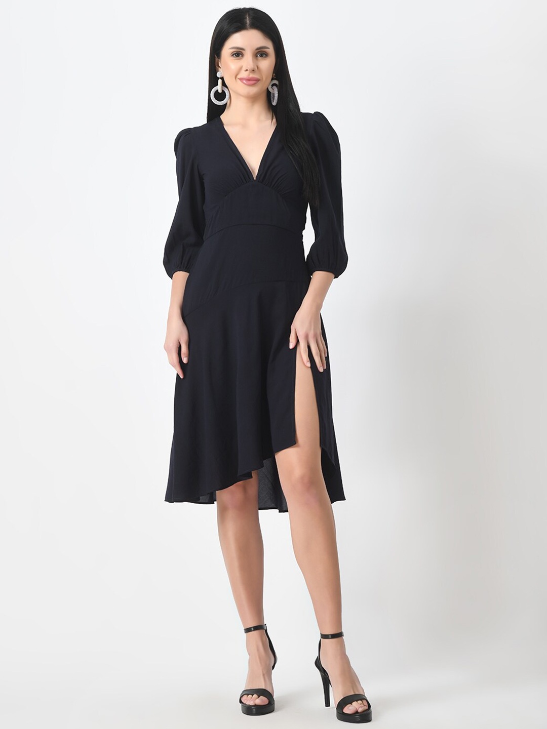 

Tushita Crepe Dress, Navy blue