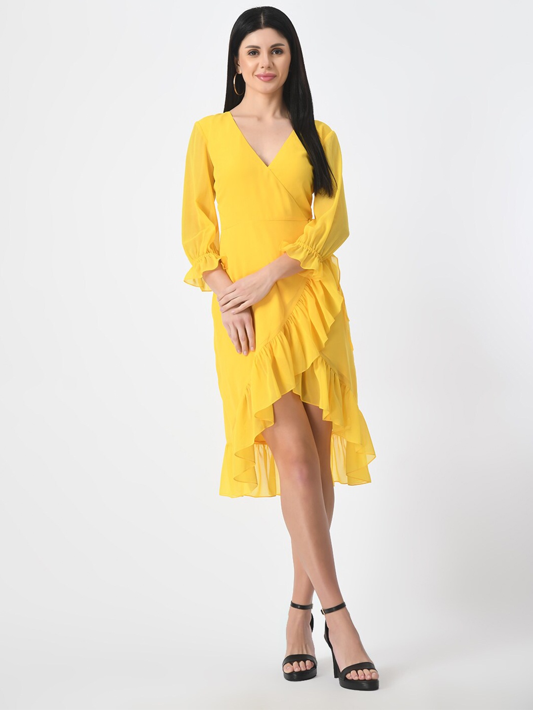 

Tushita Georgette Dress, Yellow