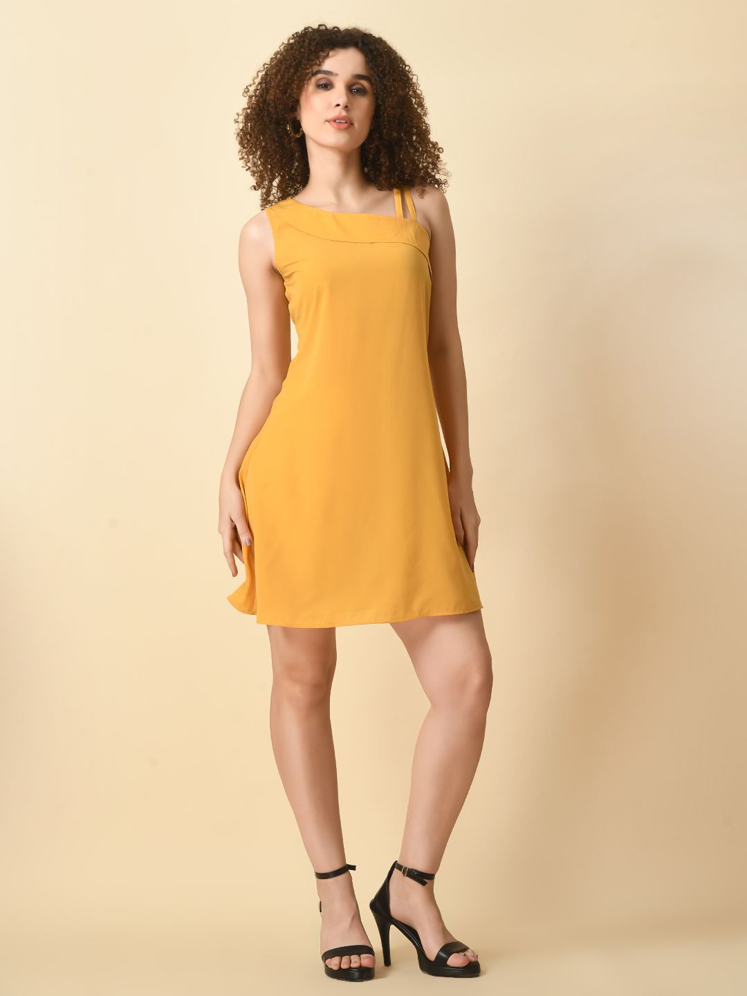 

Tushita Crepe A-Line Dress, Rust