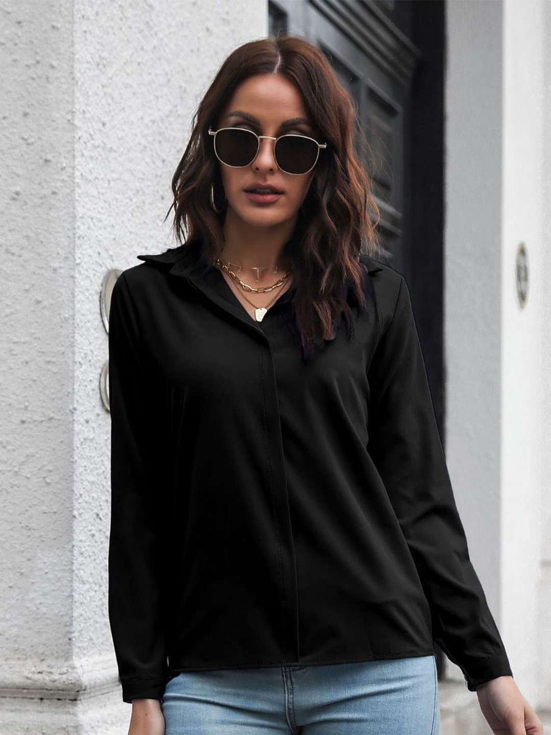 

4WRD by Dressberry Blouson Top, Black
