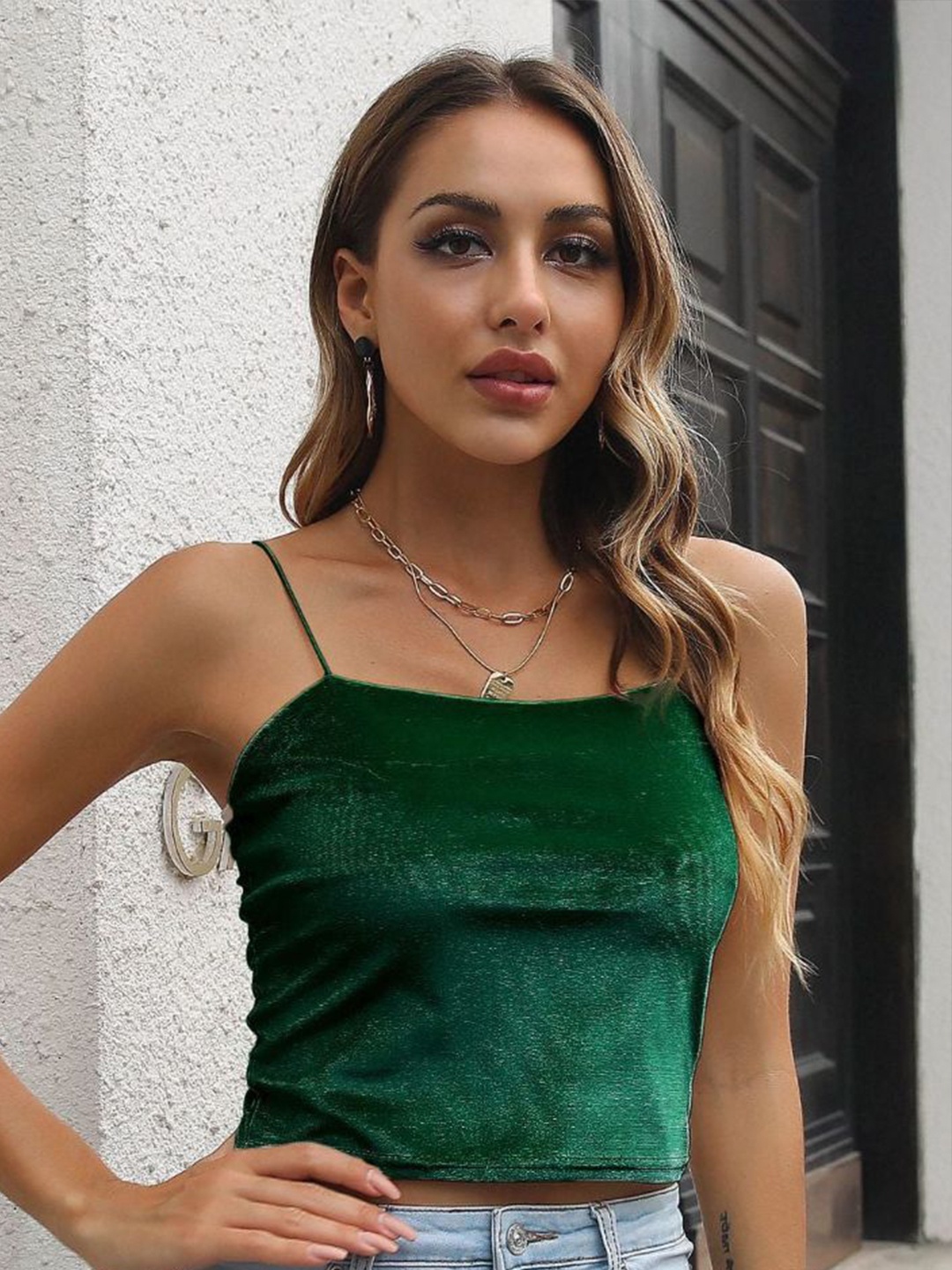 

4WRD by Dressberry Top, Green