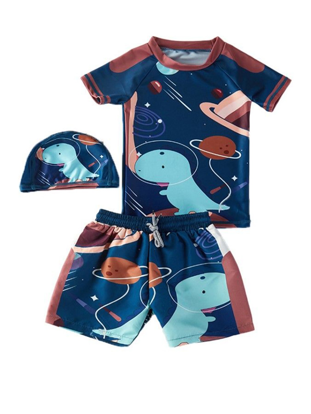 

StyleCast x Revolte Boys Printed Medium Coverage Swim set, Blue