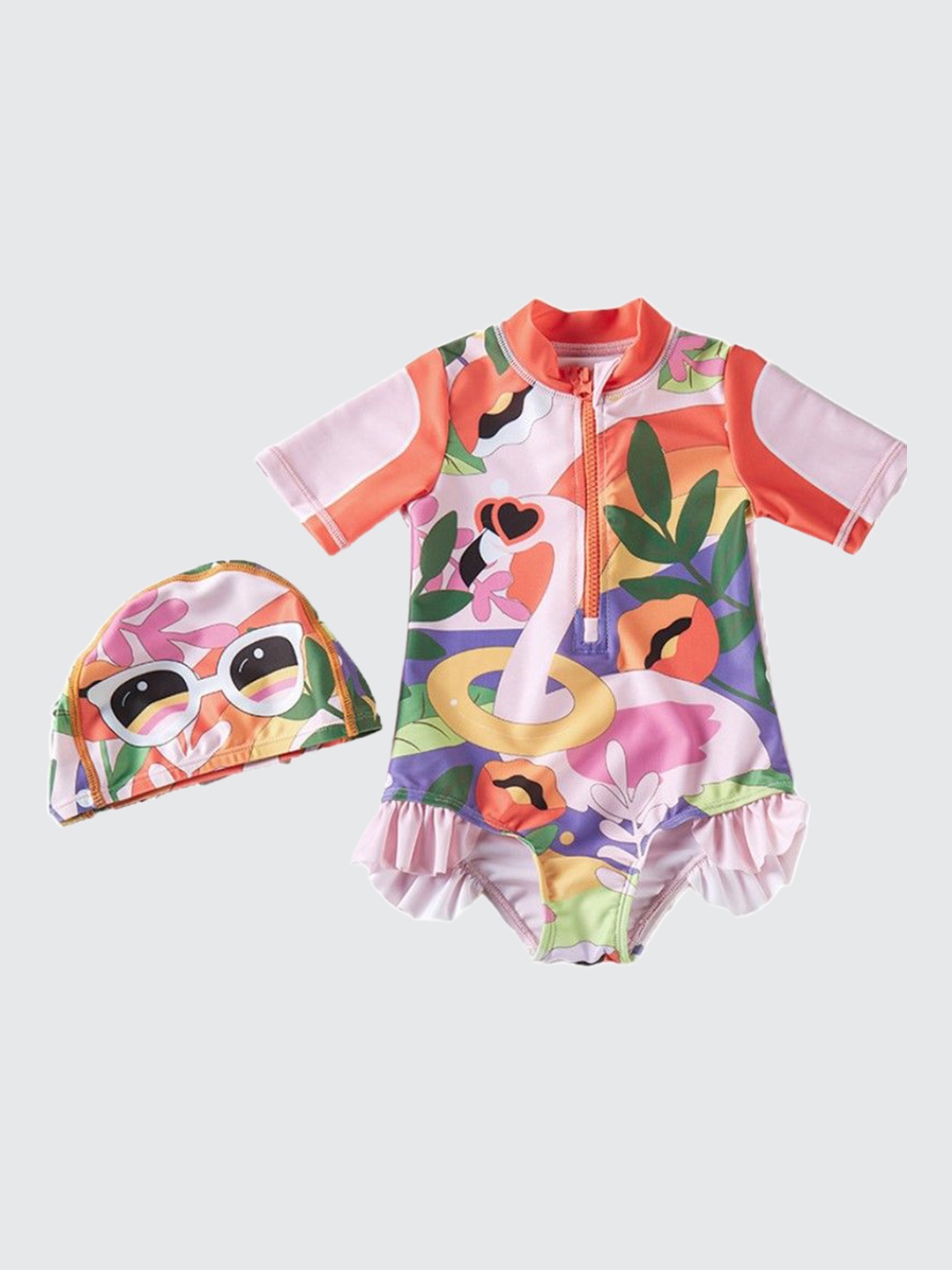 

StyleCast x Revolte Girls Printed Short Sleeve Bodysuit, Pink