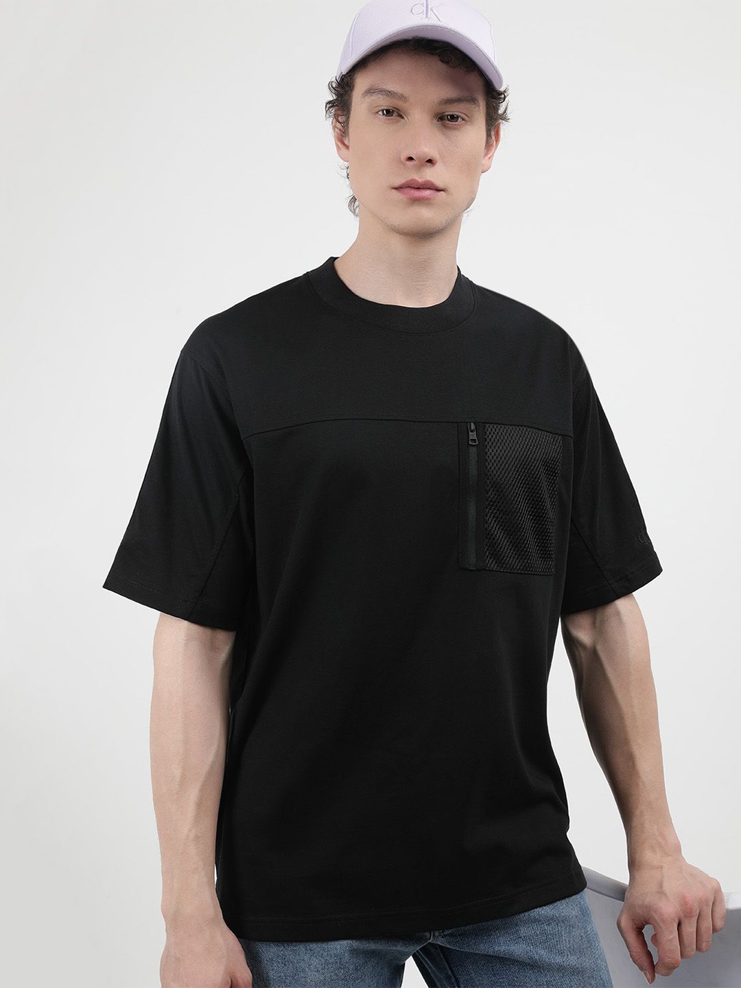 

Calvin Klein Men Polo Collar Pockets T-shirt, Black