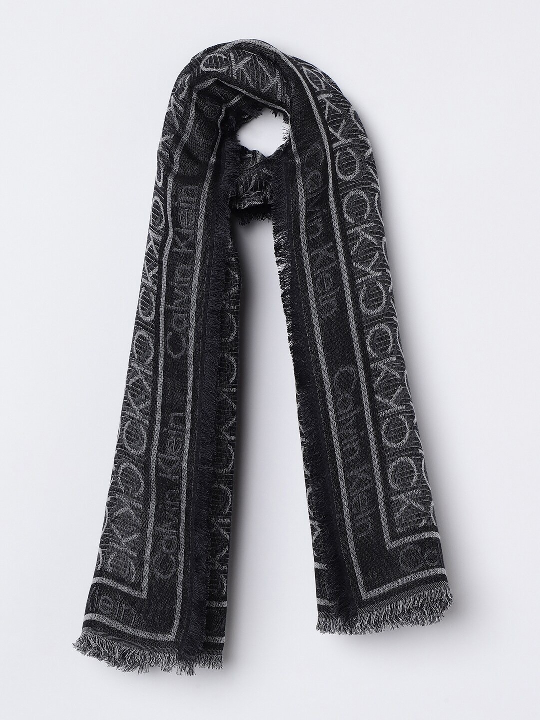 

Calvin Klein Men Printed Scarf, Black