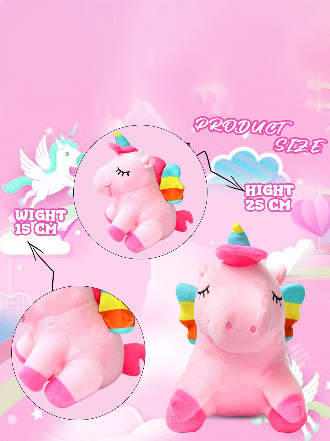 

Xivir Microfibre Filled Non-Allergic Soft Toy Soft Toys and Dolls, Pink
