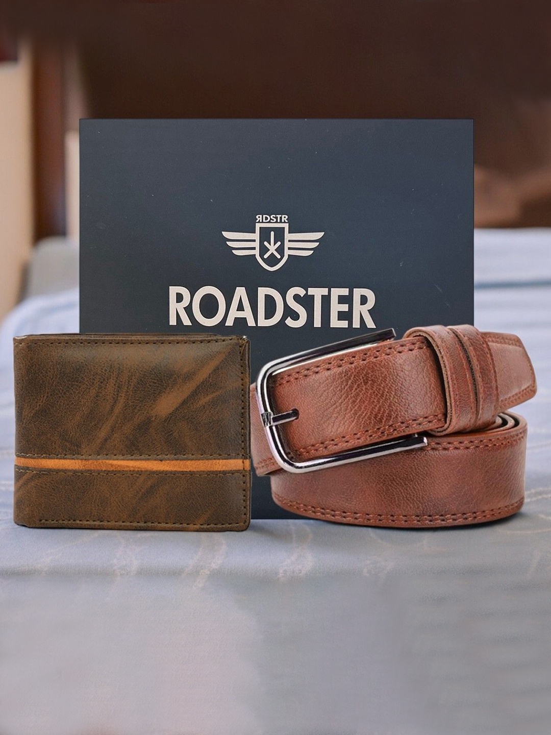 

Roadster Men Accessory Gift Set of, Brown