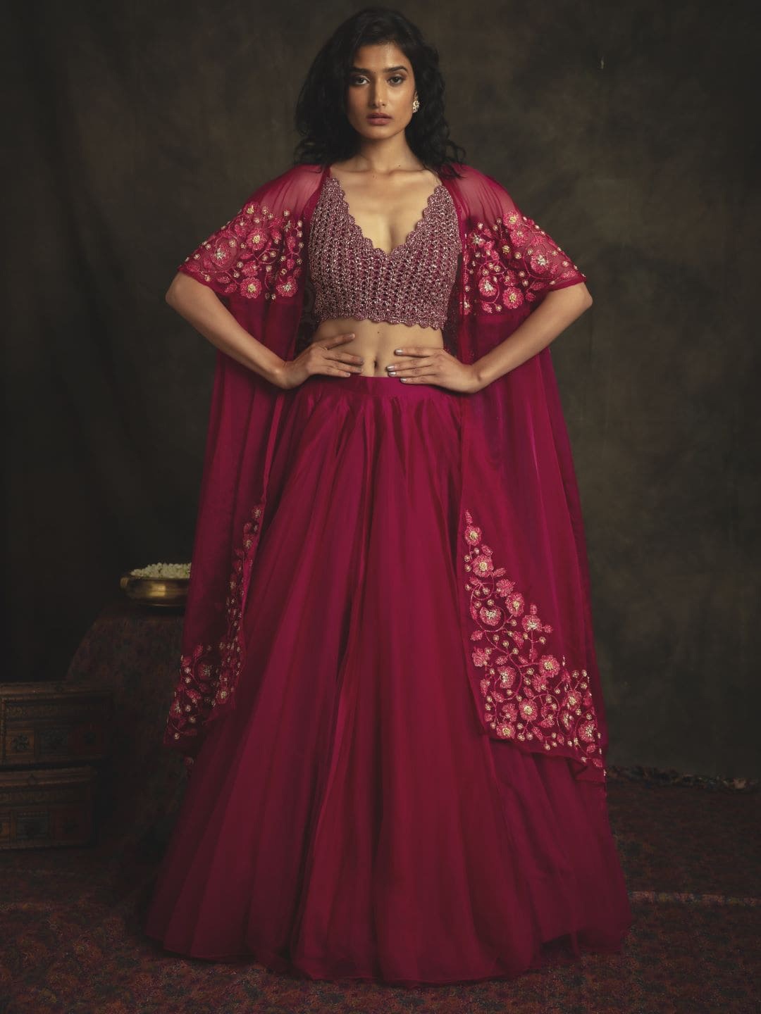 

Nikita Vishakha Made to Measure Lehenga &, Magenta