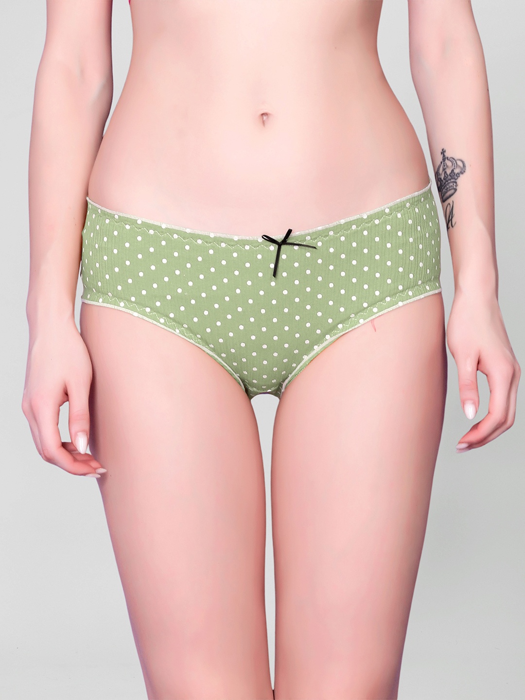 

Spiaty Printed Seamless Hipster Briefs GP111_G, Green