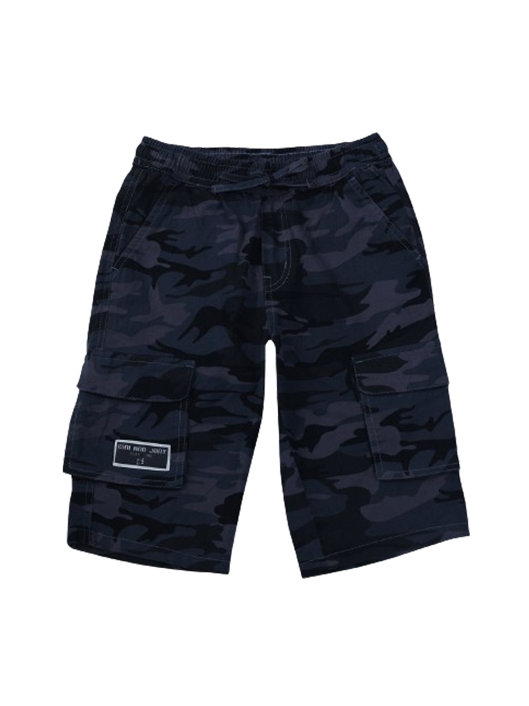 

Gini and Jony Boys Camouflage Printed Cargo Shorts, Blue