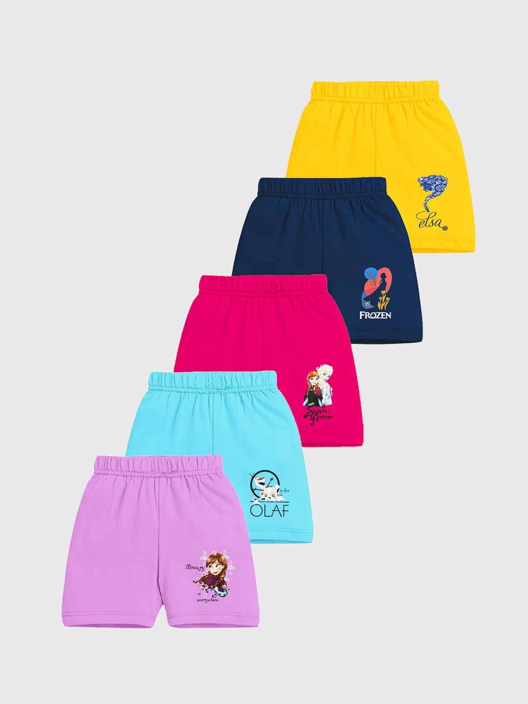 

KUCHIPOO Girls Printed Frozen Shorts, Pink