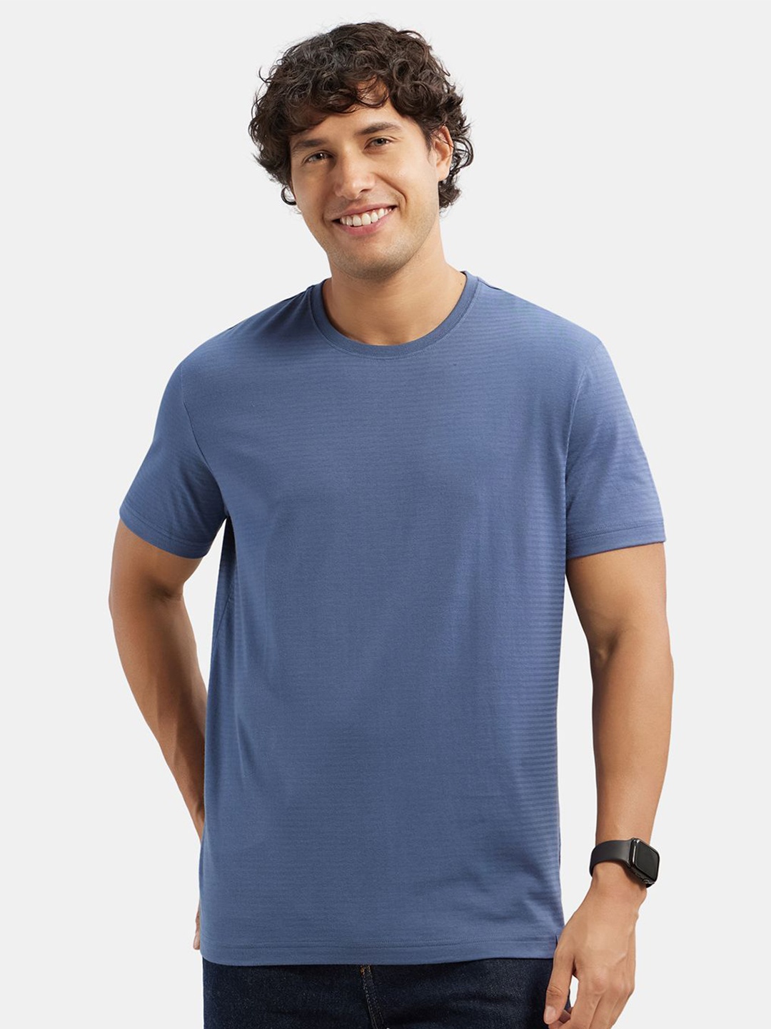 

Jockey Super Combed Supima Cotton Round Neck Half Sleeve Tshirt-IM21, Blue