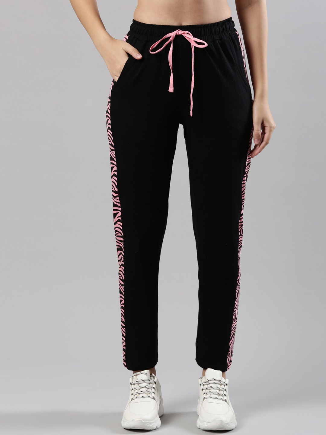 Femmora Women Pure Cotton Track Pant, Black