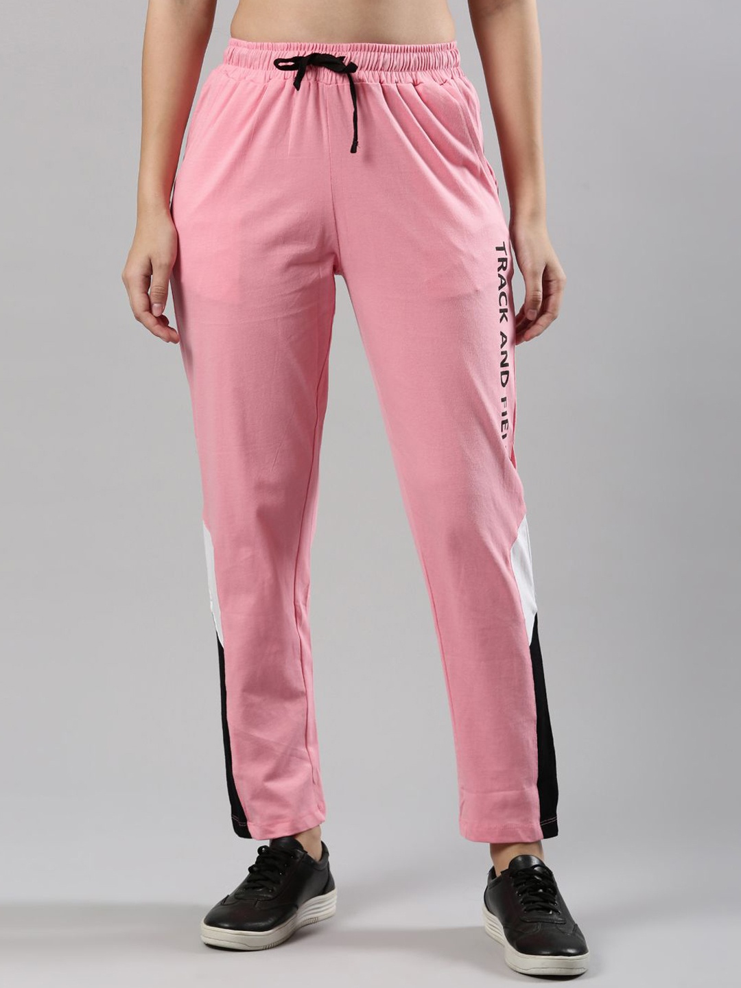 

Femmora Women Cotton Mid Rise Track Pant, Pink