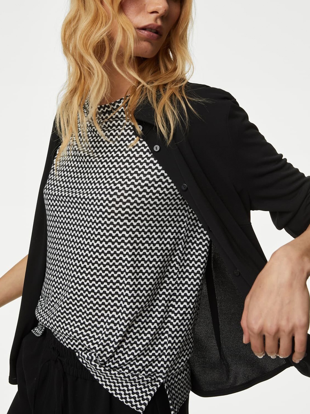 

Marks & Spencer Women Pockets T-shirt, Black