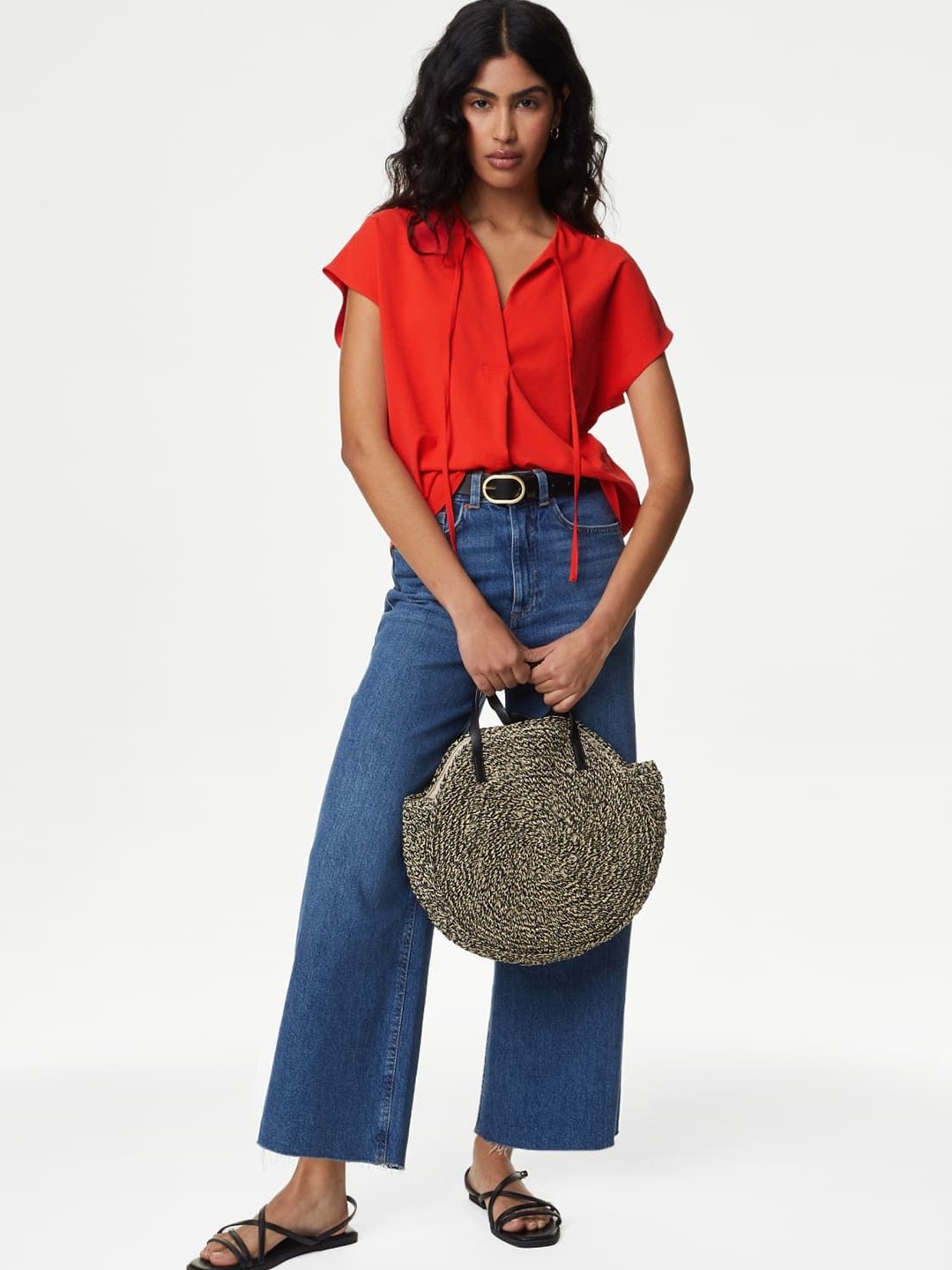 

Marks & Spencer Extended Sleeves Top, Orange