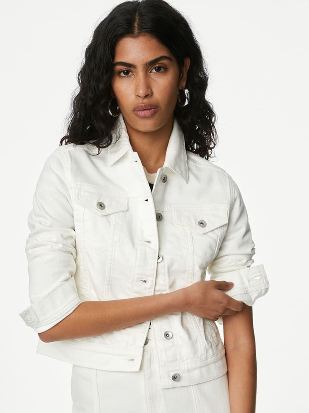 

Marks & Spencer Women Crop Sporty Jacket, White