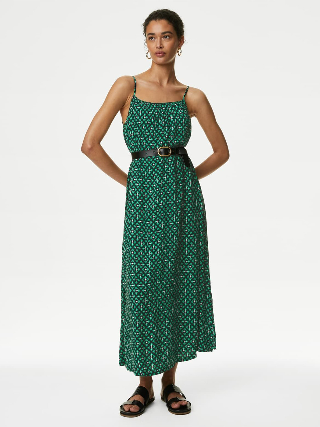 

Marks & Spencer Print Maxi Dress, Green