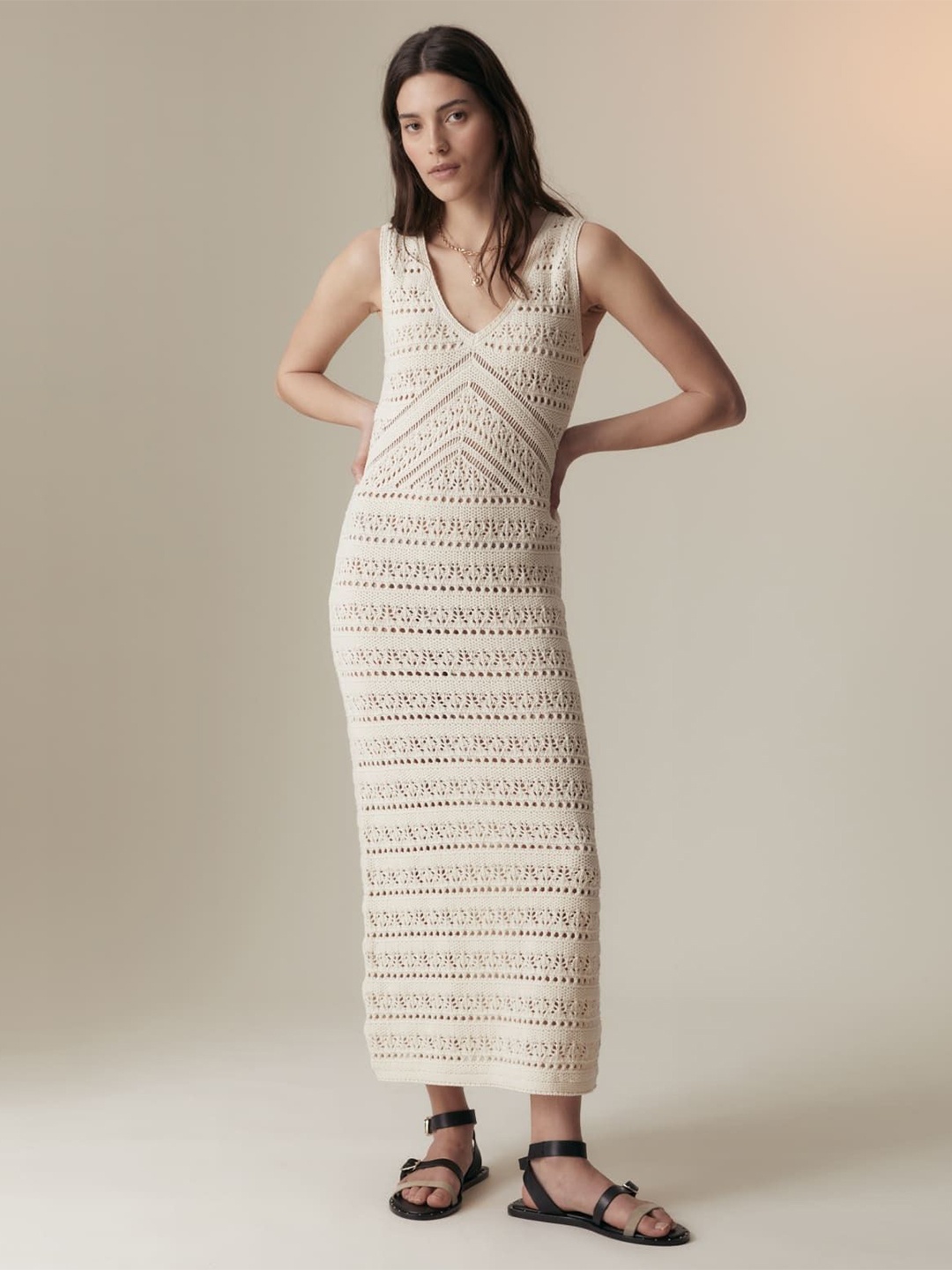 

Marks & Spencer Print Maxi Dress, Beige