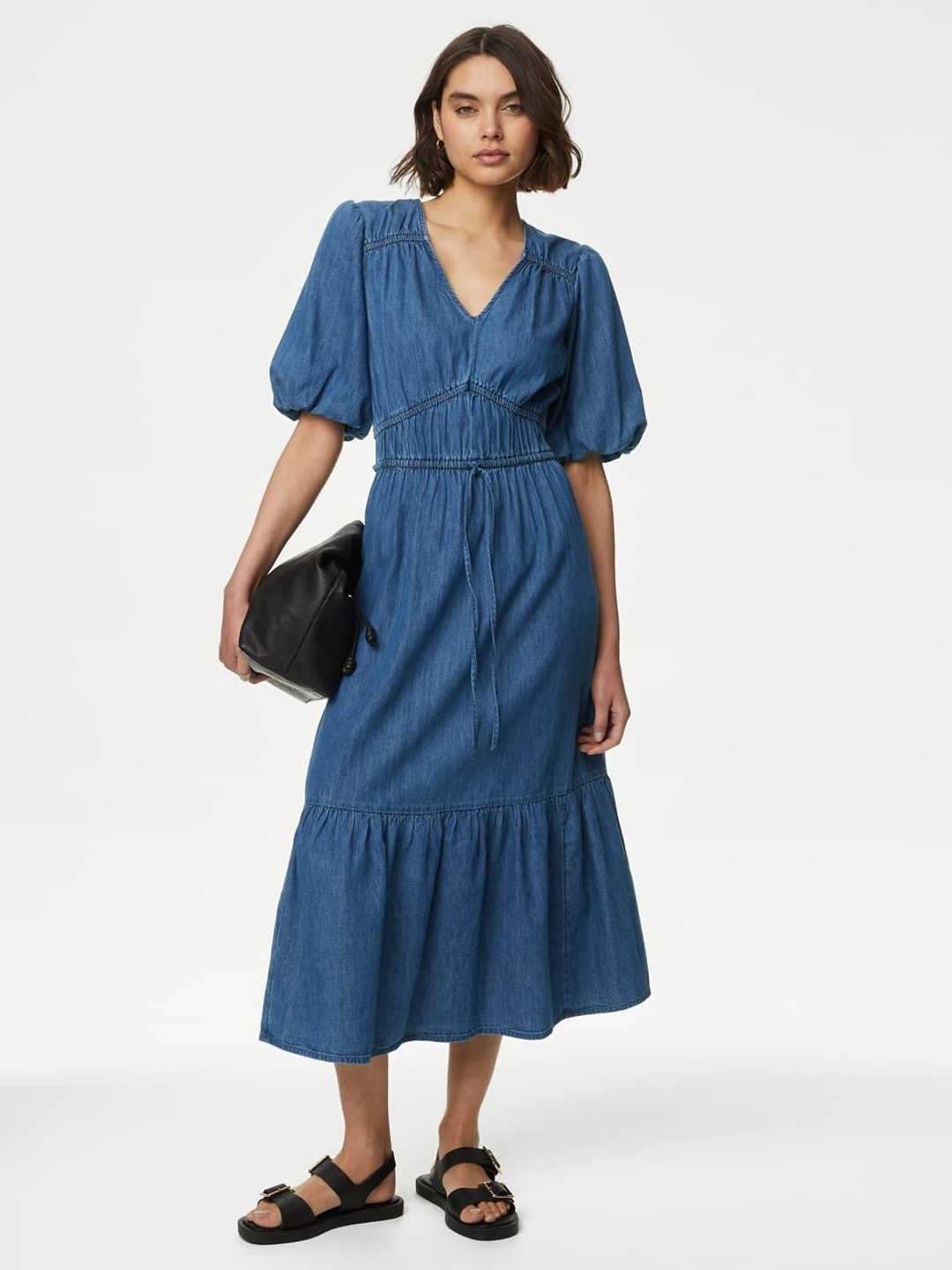 

Marks & Spencer A-Line Midi Dress, Blue