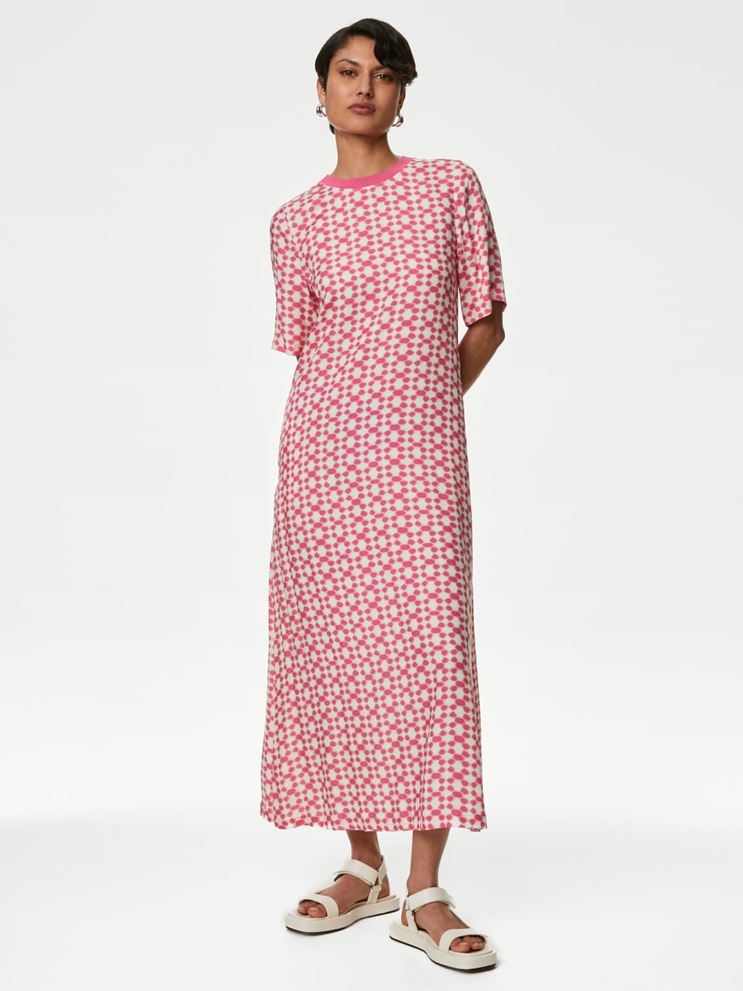 

Marks & Spencer Ethnic Motifs Print Maxi Dress, Pink