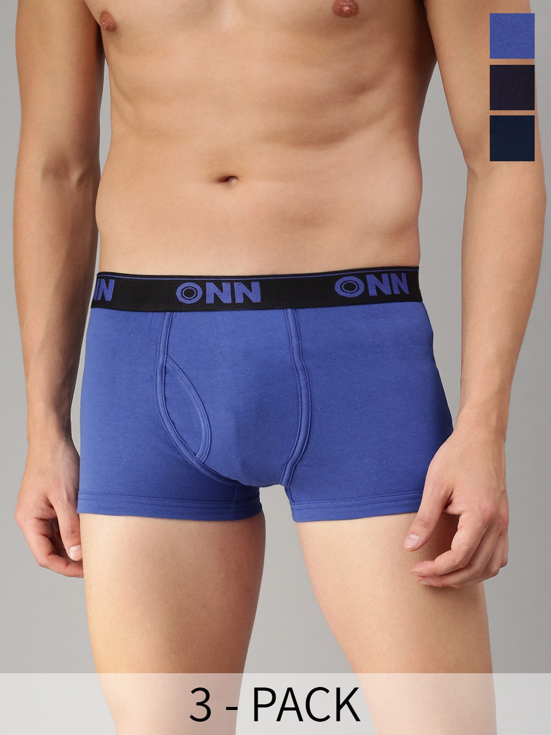 

ONN Pack Of 3 Assorted Pure Cotton Trunks - ONN_254_AST2_3PC