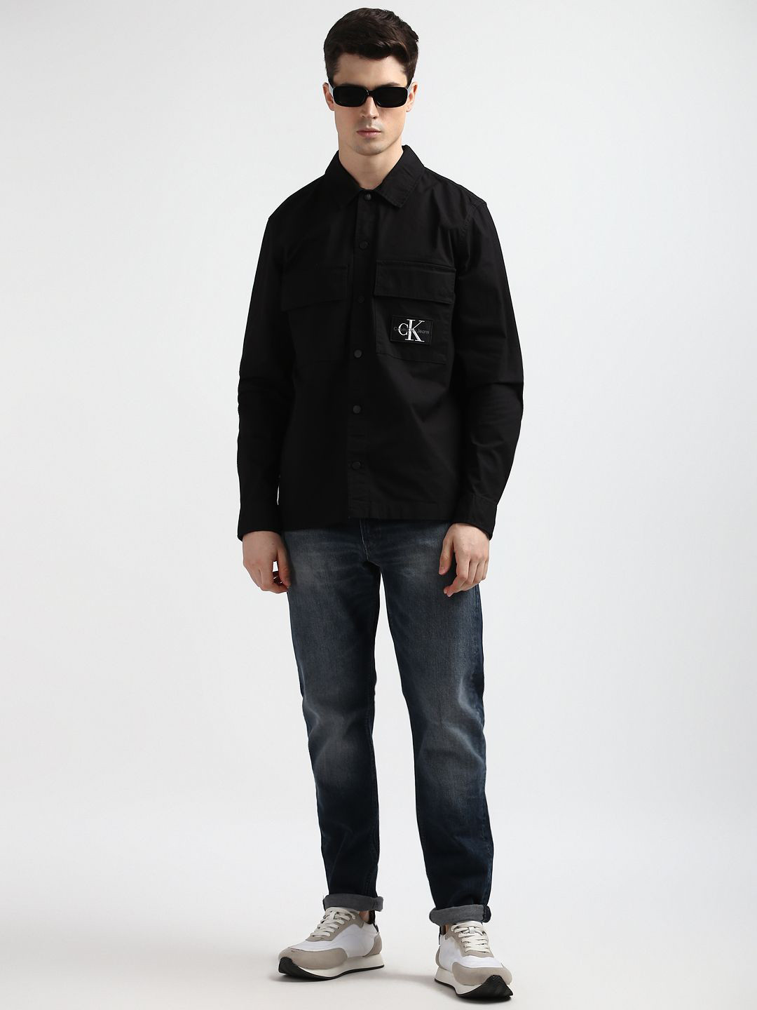 

Calvin Klein Men Relaxed Opaque Casual Shirt, Black