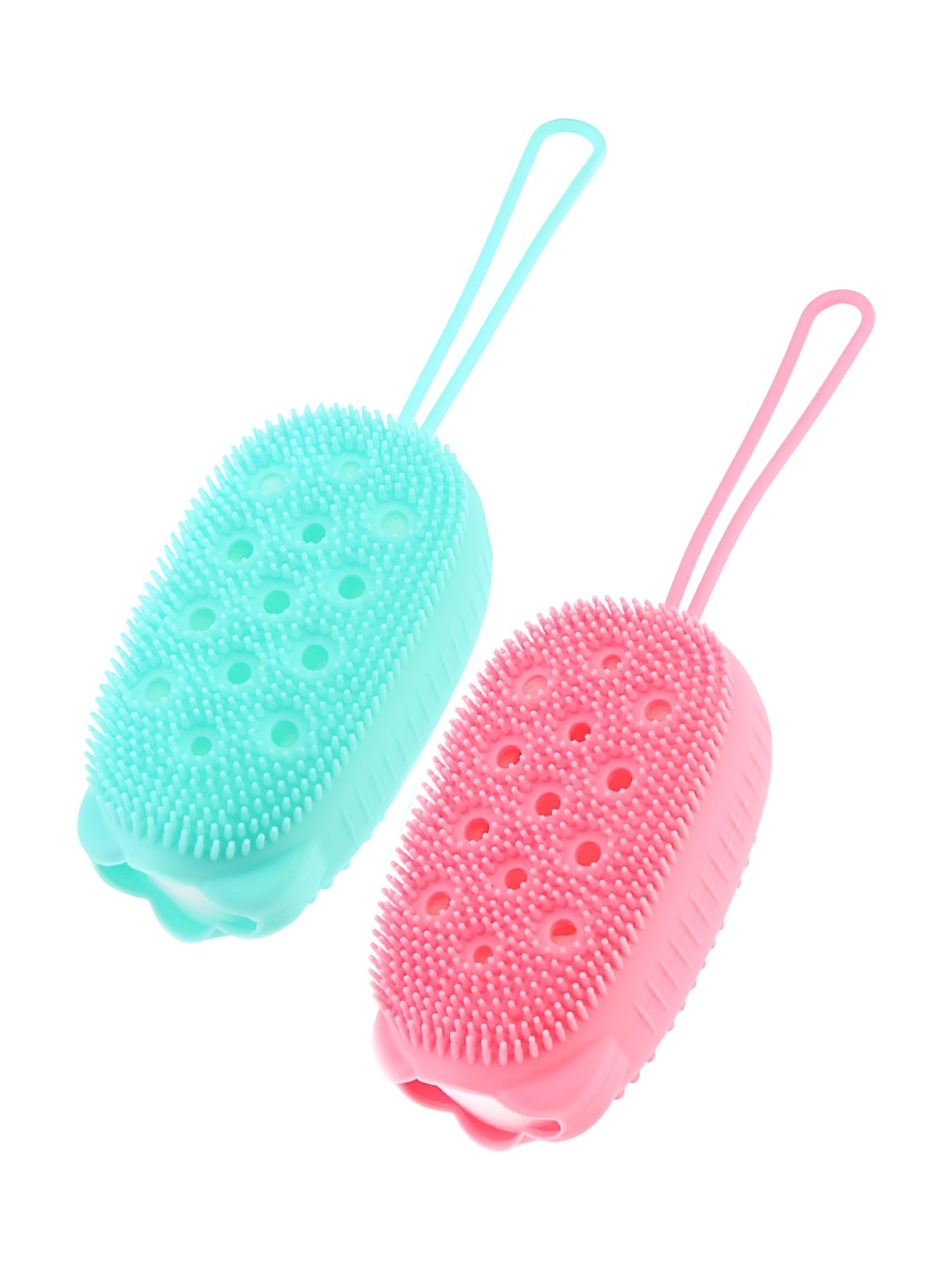 

P-Plus International Pack Of 2 Green & Pink Bath Loofah