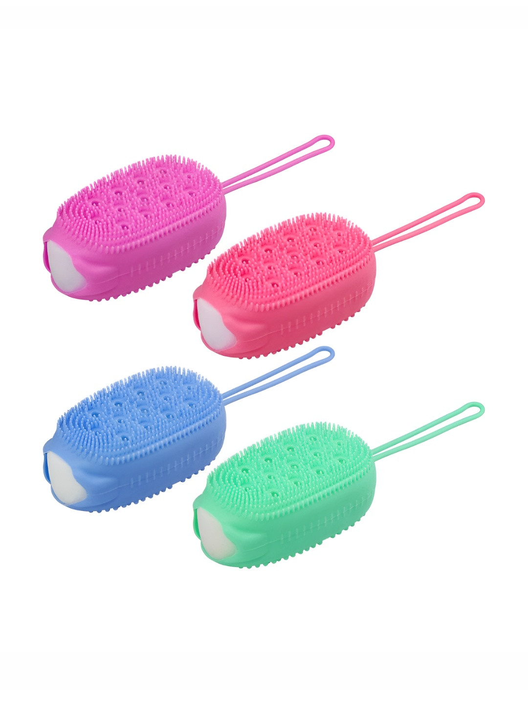 

P-Plus International Pack Of 4 Pink & Blue Exfoliating Loofah