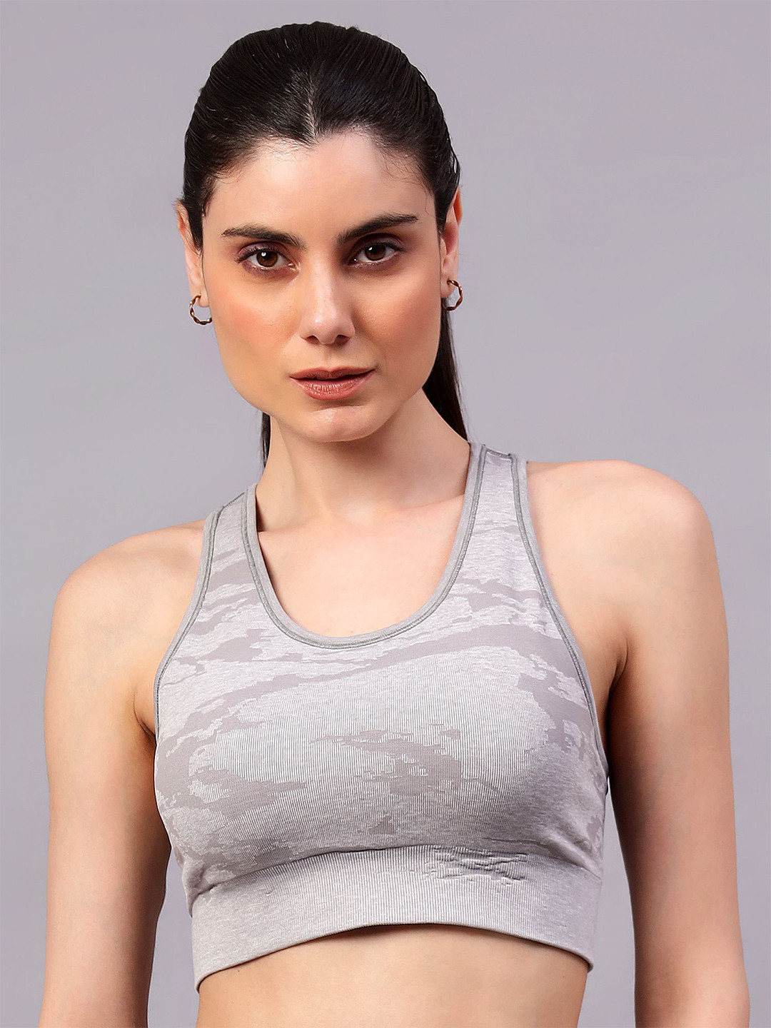 

Trenz Full Coverage Non Padded Moisture Wicking Bra, Grey