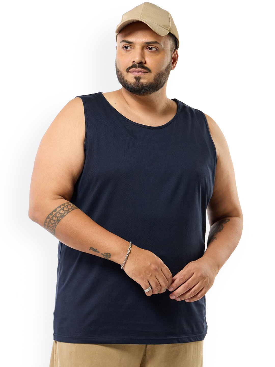 

Bewakoof Plus Plus Size Vest - 603276, Blue