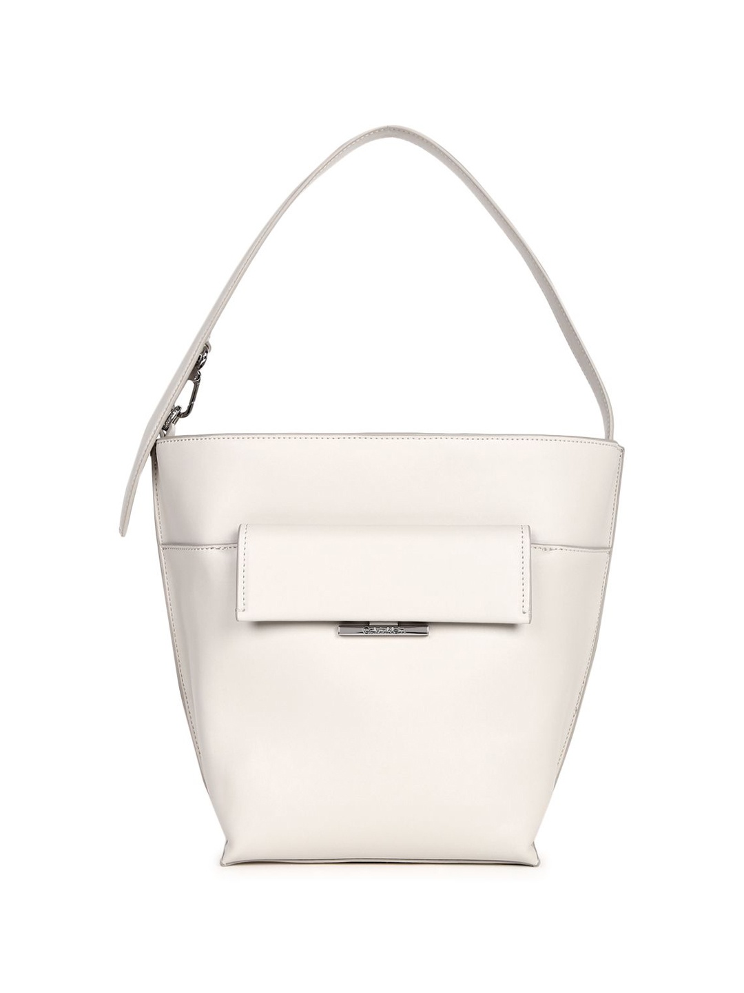 

Calvin Klein Oversized Bowling Hobo Bag with Bow Detail, Grey
