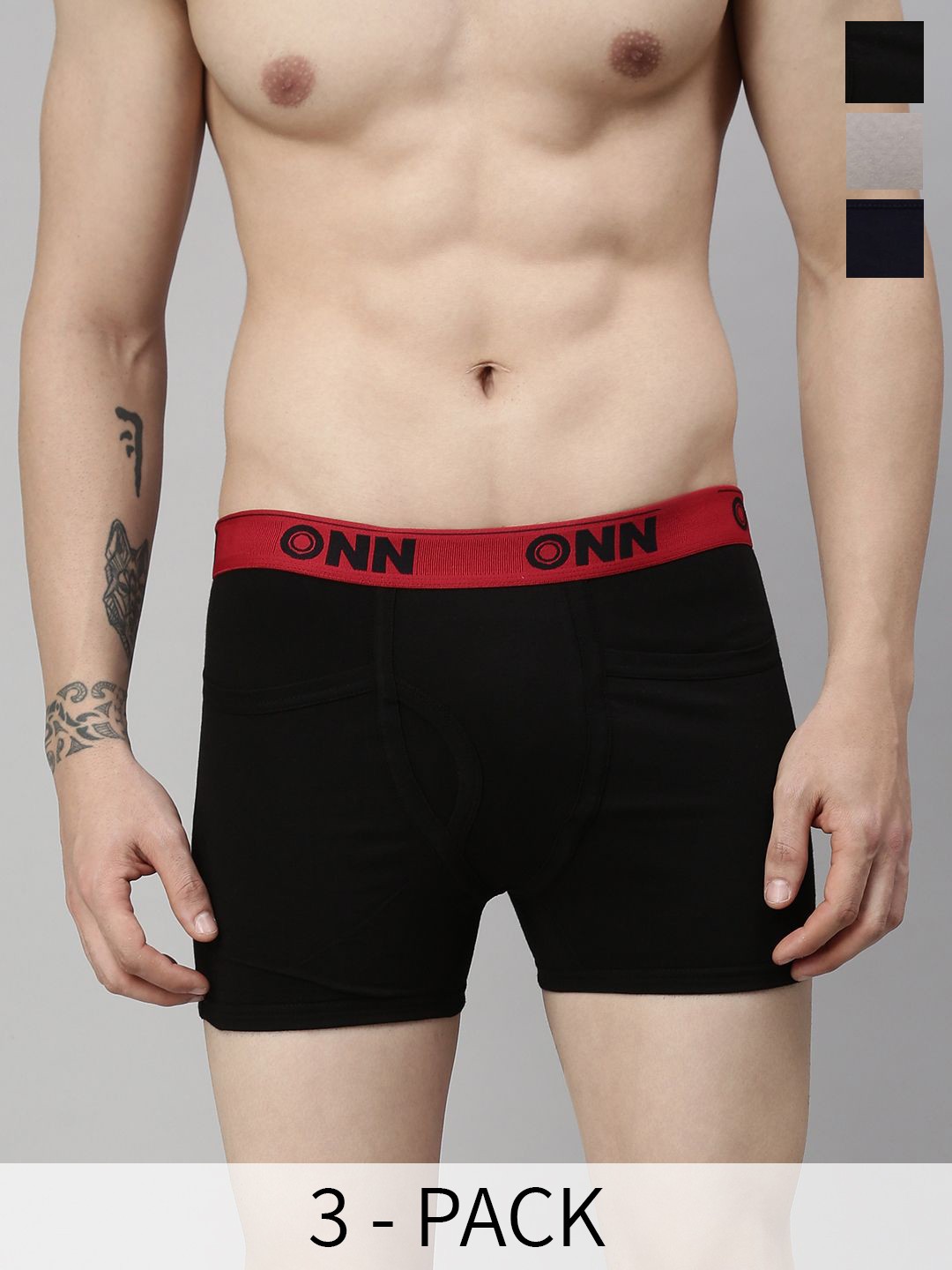 

ONN Men Pack Of 3 Assorted Breathability Trunks ONN_260_AST3_3PC