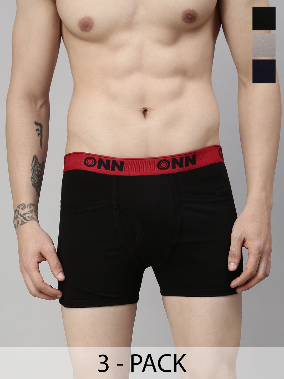 

ONN Men Pack Of 3 Assorted Breathability Trunks ONN_260_AST3_3PC