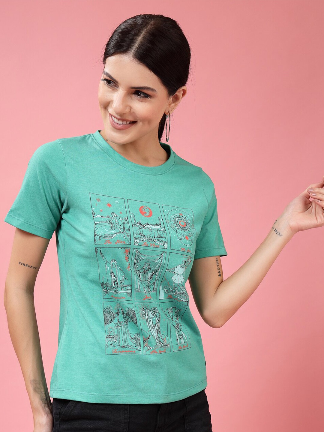 

Juelle Print Top, Green