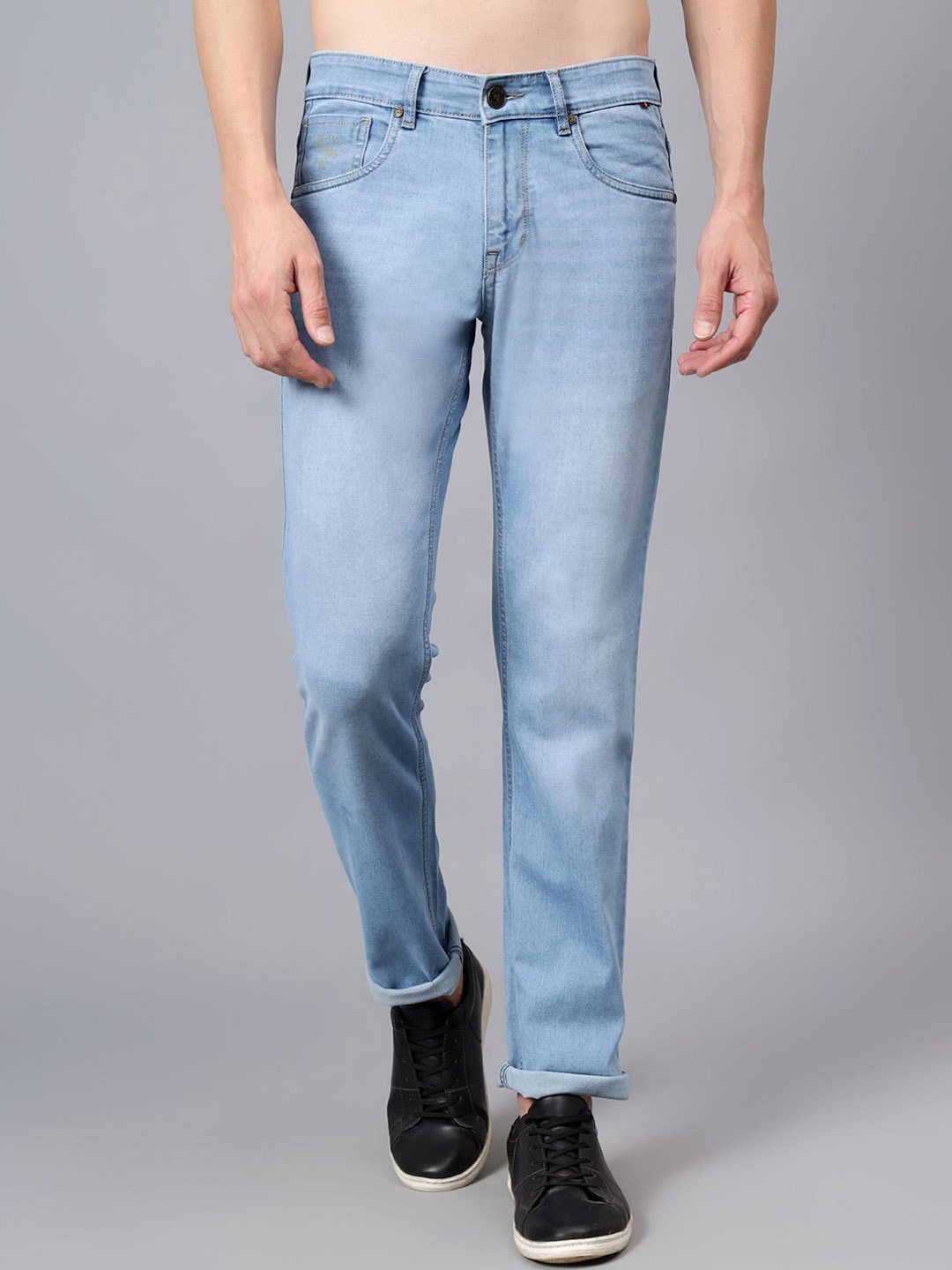 

Cantabil Men Heavy Fade Stretchable Jeans, Blue
