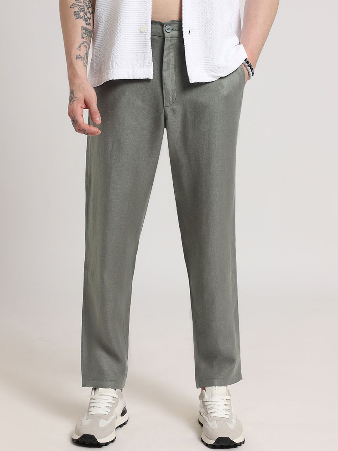

Banana Club Men Relaxed Trousers, Green