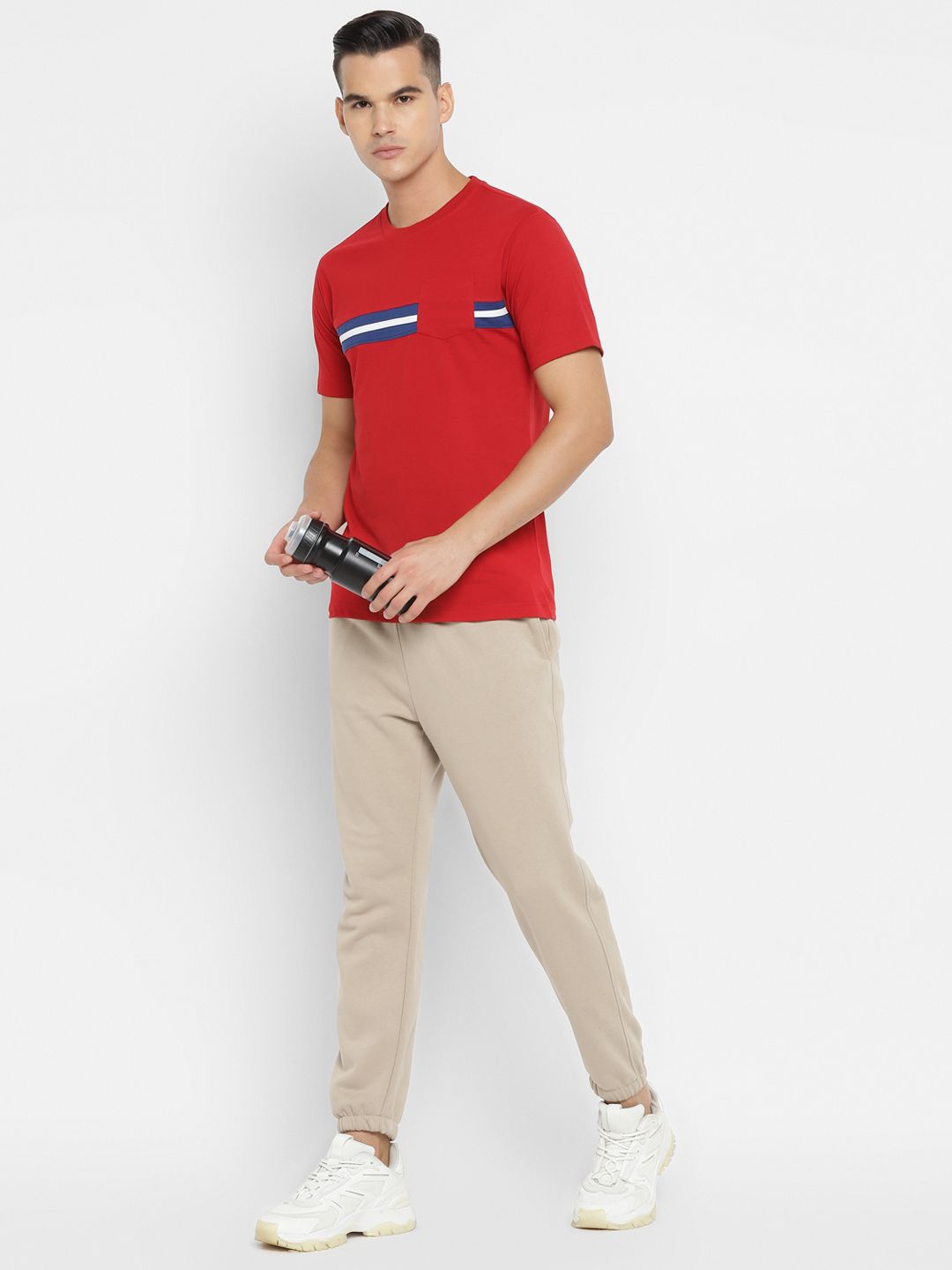 

HRX by Hrithik Roshan Men Typography Colourblocked Pockets T-shirt, Red