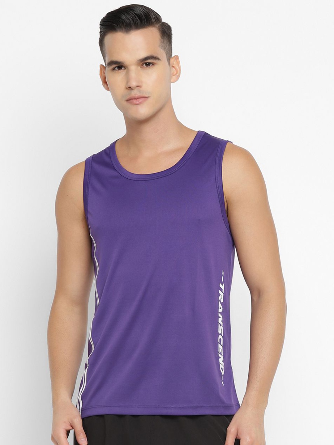 

HRX by Hrithik Roshan Men Typography Raw Edge T-shirt, Purple