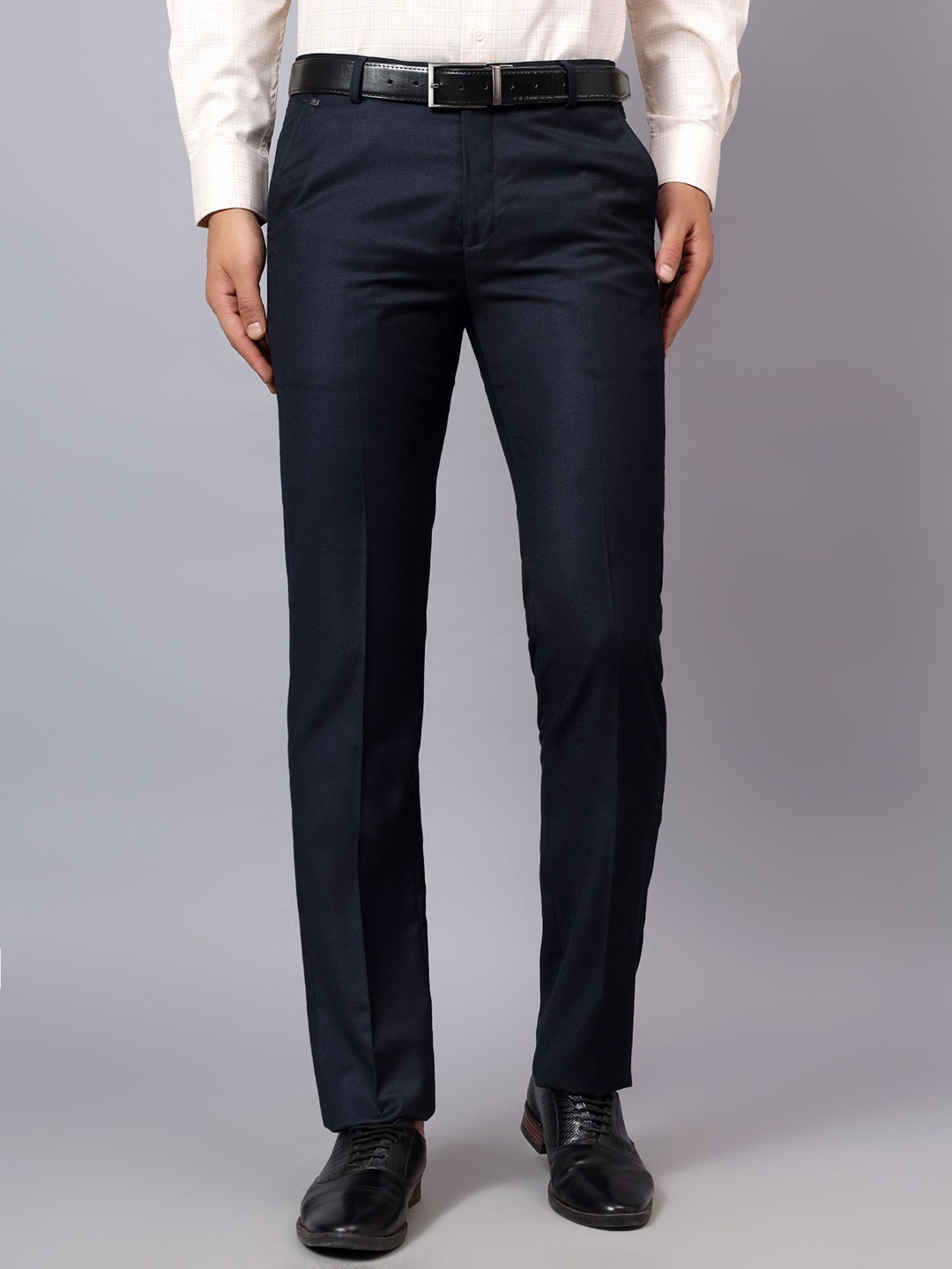 

Cantabil Men Trousers, Navy blue