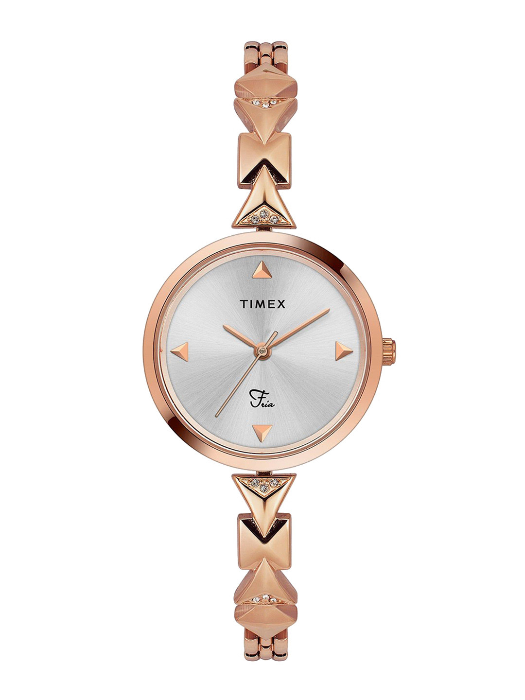 

Timex Women Brass Dial & Bracelet Style Straps Analogue Watch TWEL18302-JIT, Silver