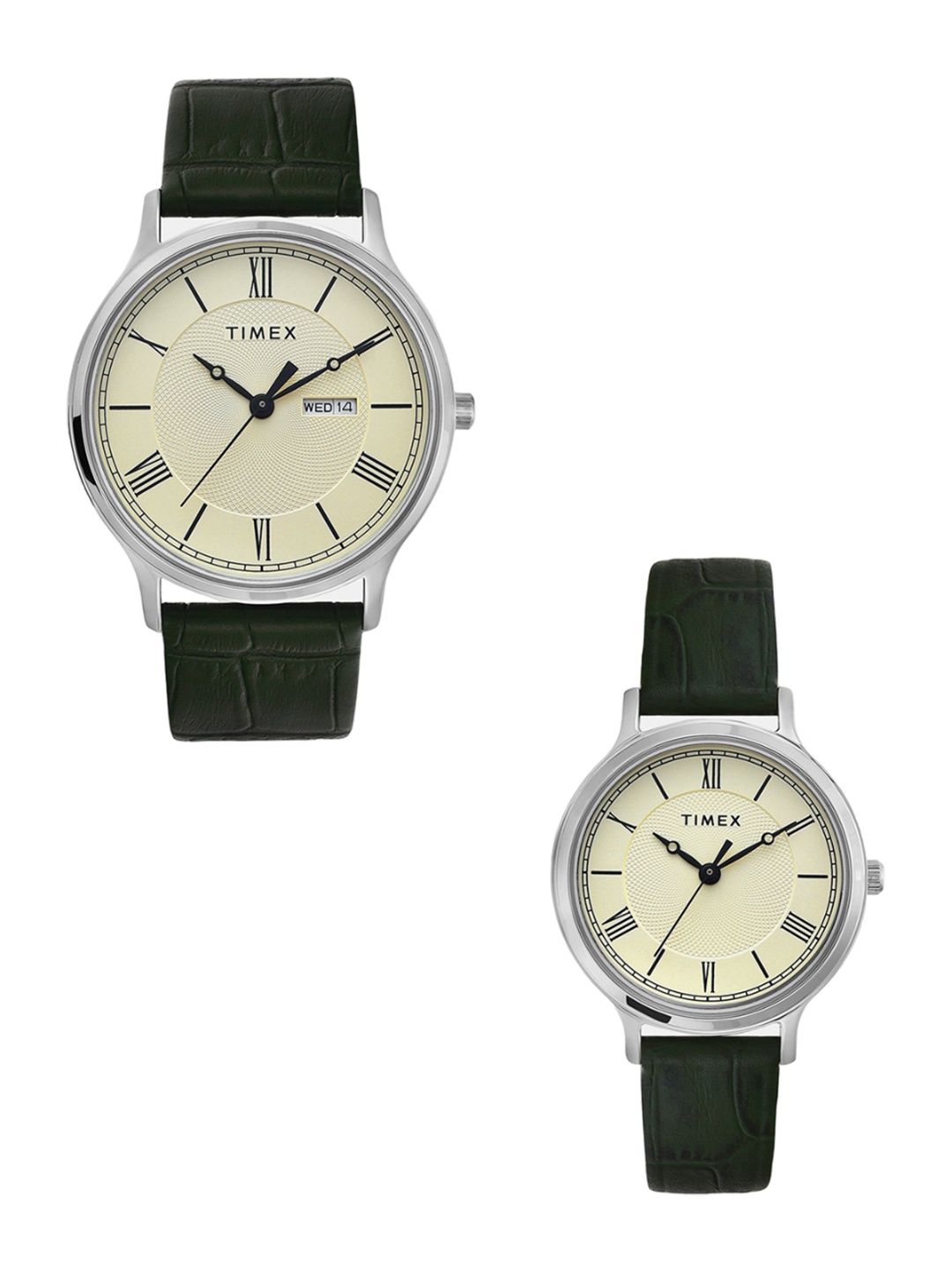 

Timex Unisex Brass Dial & Leather Straps Analogue Watch TW00PR299-JIT, Beige