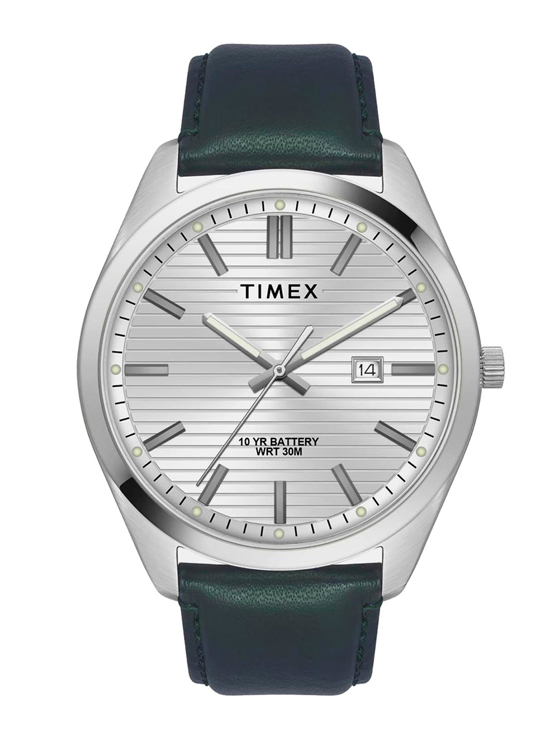 

Timex Men Brass Dial & Leather Straps Analogue Watch TWTG10407-JIT, Silver