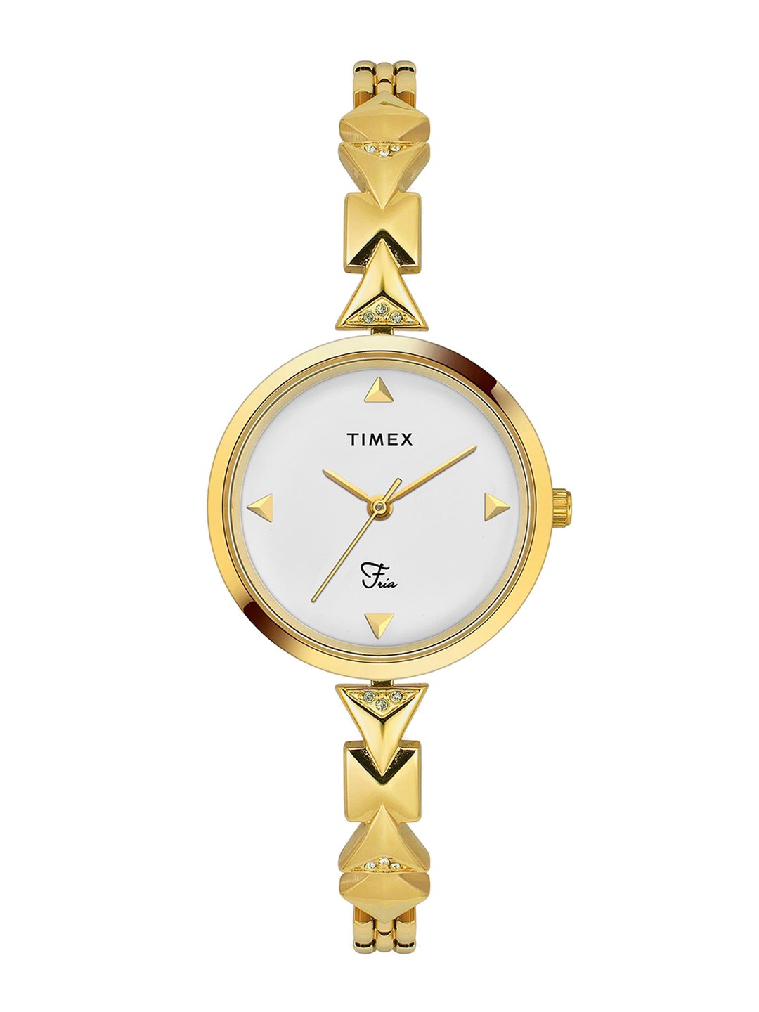 

Timex Women Brass Dial & Bracelet Style Straps Analogue Watch TWEL18301-JIT, White