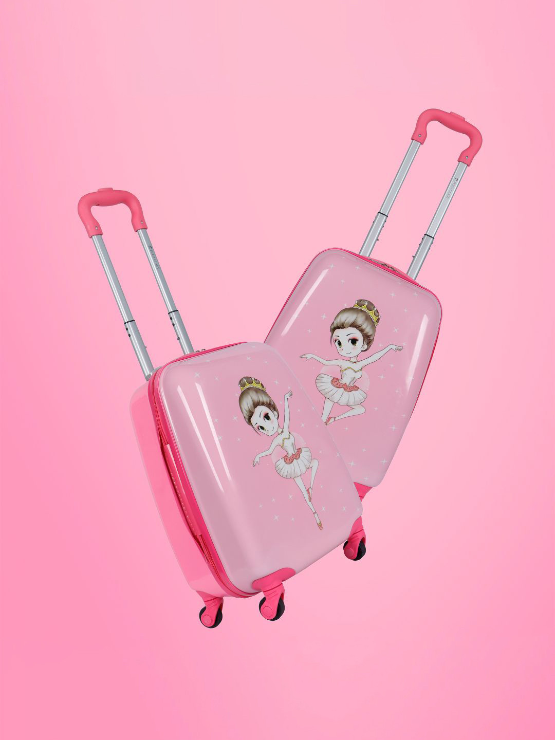 

Polo Class Unisex Printed Hard-Sided Medium Trolley Bag, Pink
