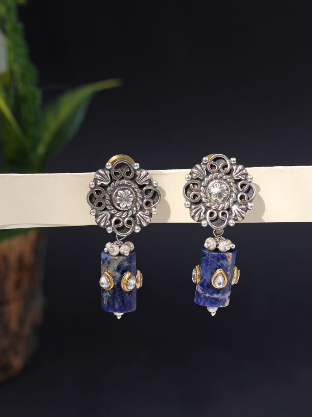 

SANGEETA BOOCHRA Classic Hoop Earrings, Blue