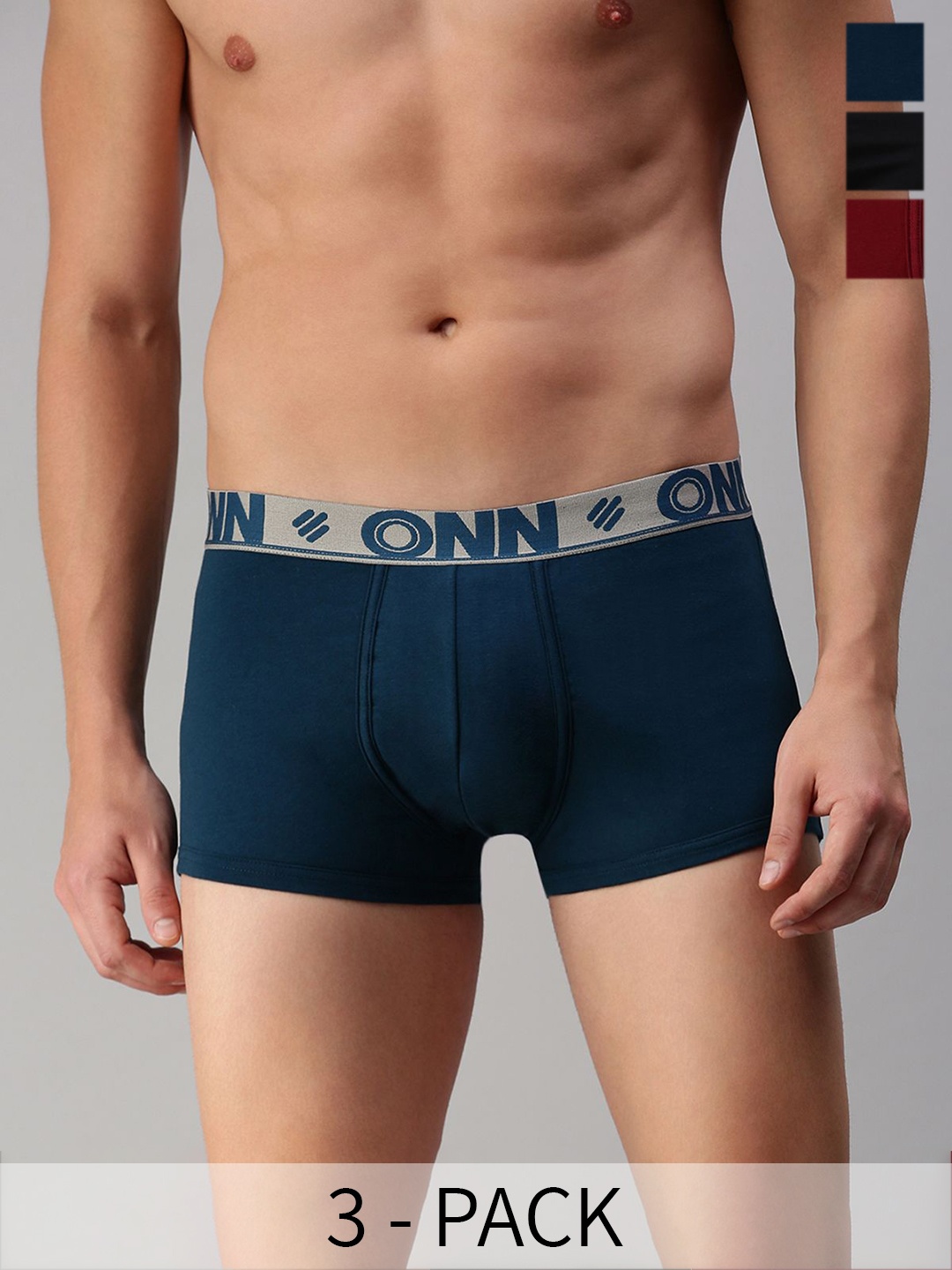 

ONN Pack of 3 Assorted Breathability Trunks ONN_273_AST6_3PC