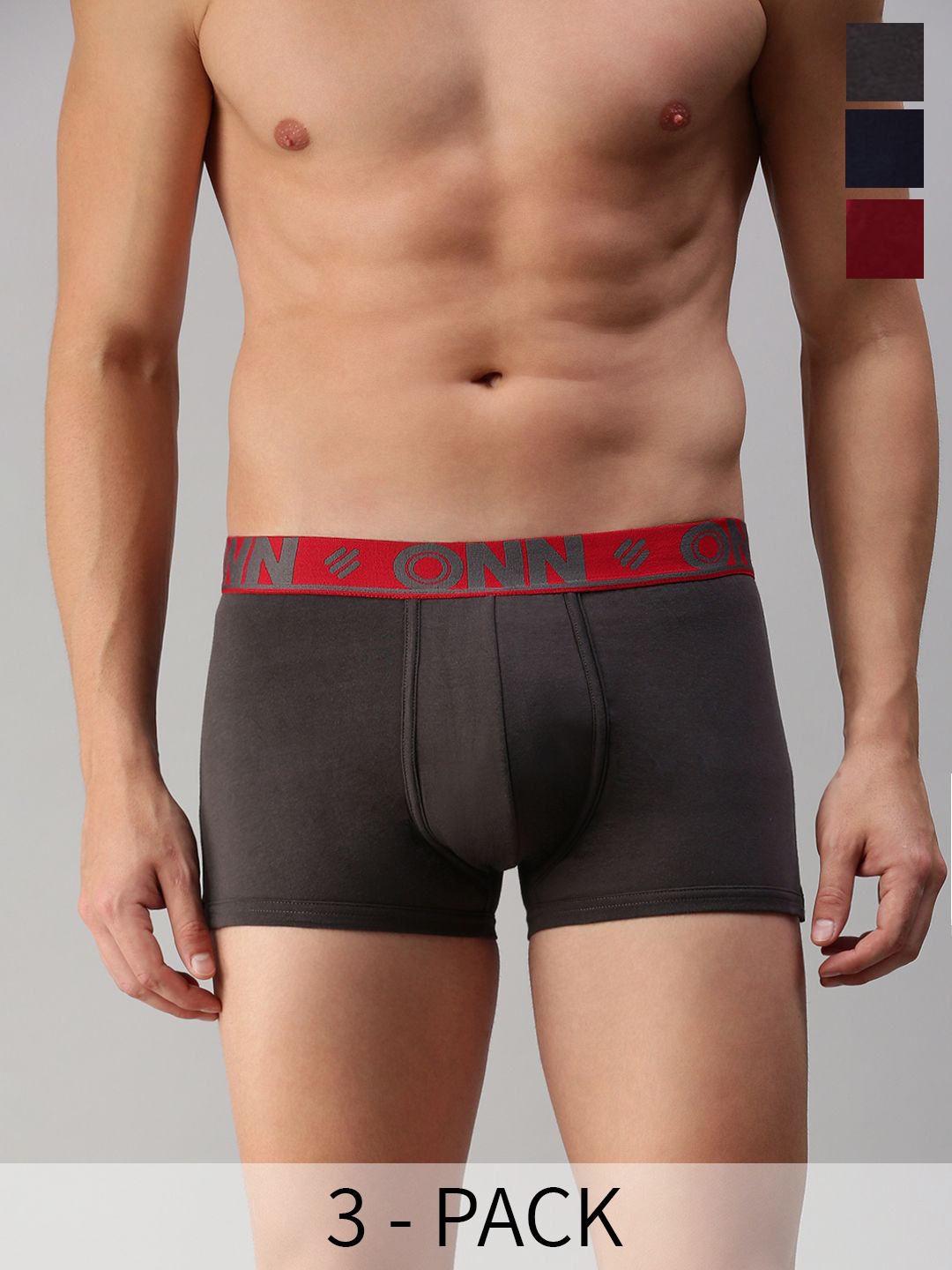 

ONN Pack Of 3 Assorted Breathability Trunks ONN_273_AST4_3PC