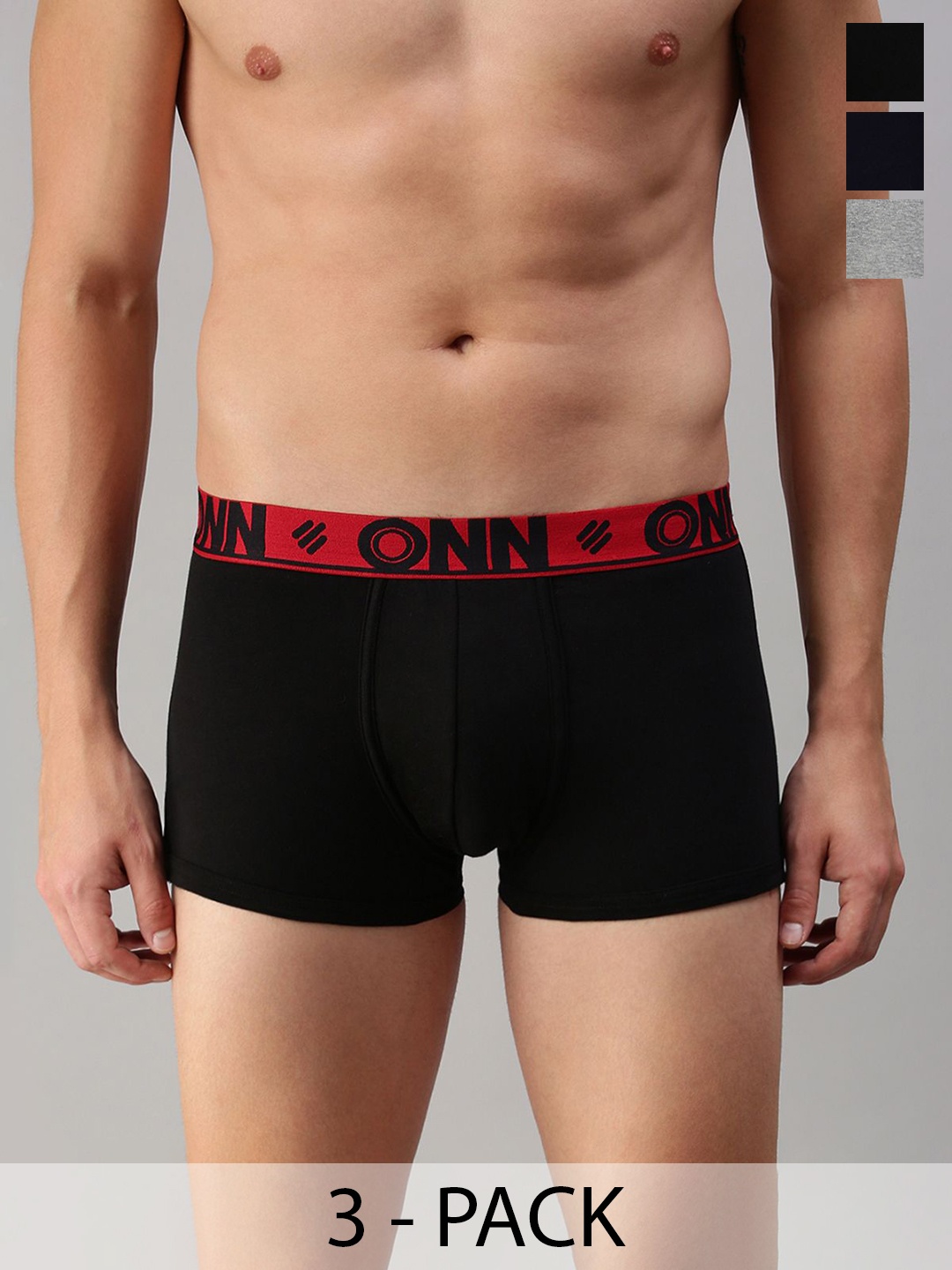 

ONN Pack Of 3 Assorted Breathability Trunks ONN_273_AST1_3PC