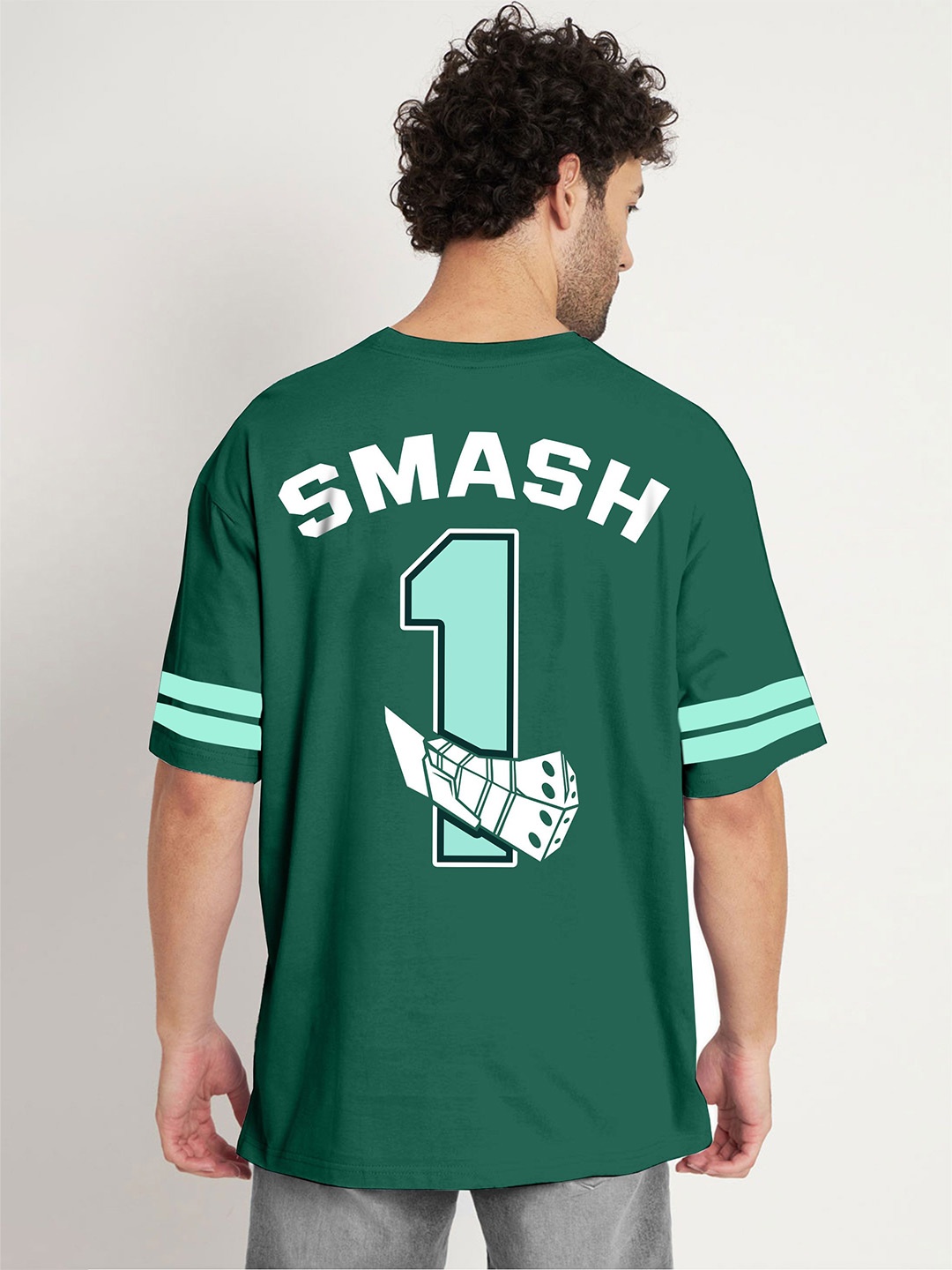 

Comicsense My Hero Academia Anime Smash Printed Cotton Oversized Club Tshirt, Green
